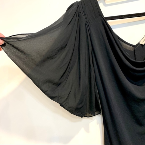 Emporio Armani Black Cowl Neck Cold Shoulder Dress - Picture 6 of 10